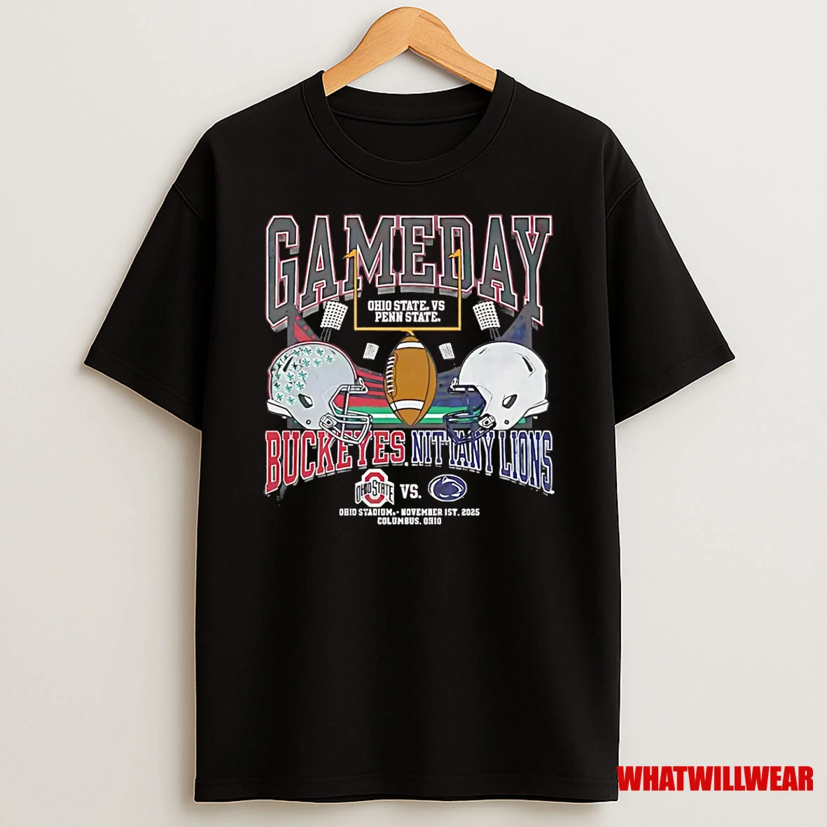 Gameday Showdow 2025 Ohio State Buckeyes Vs Penn State Nittany Lions Shirts