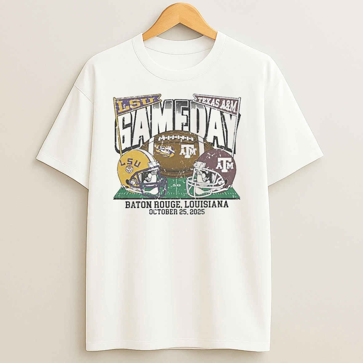 Gameday Showdown 2025 Lsu Tigers Vs Texas Am Aggies October 25 T Shirts