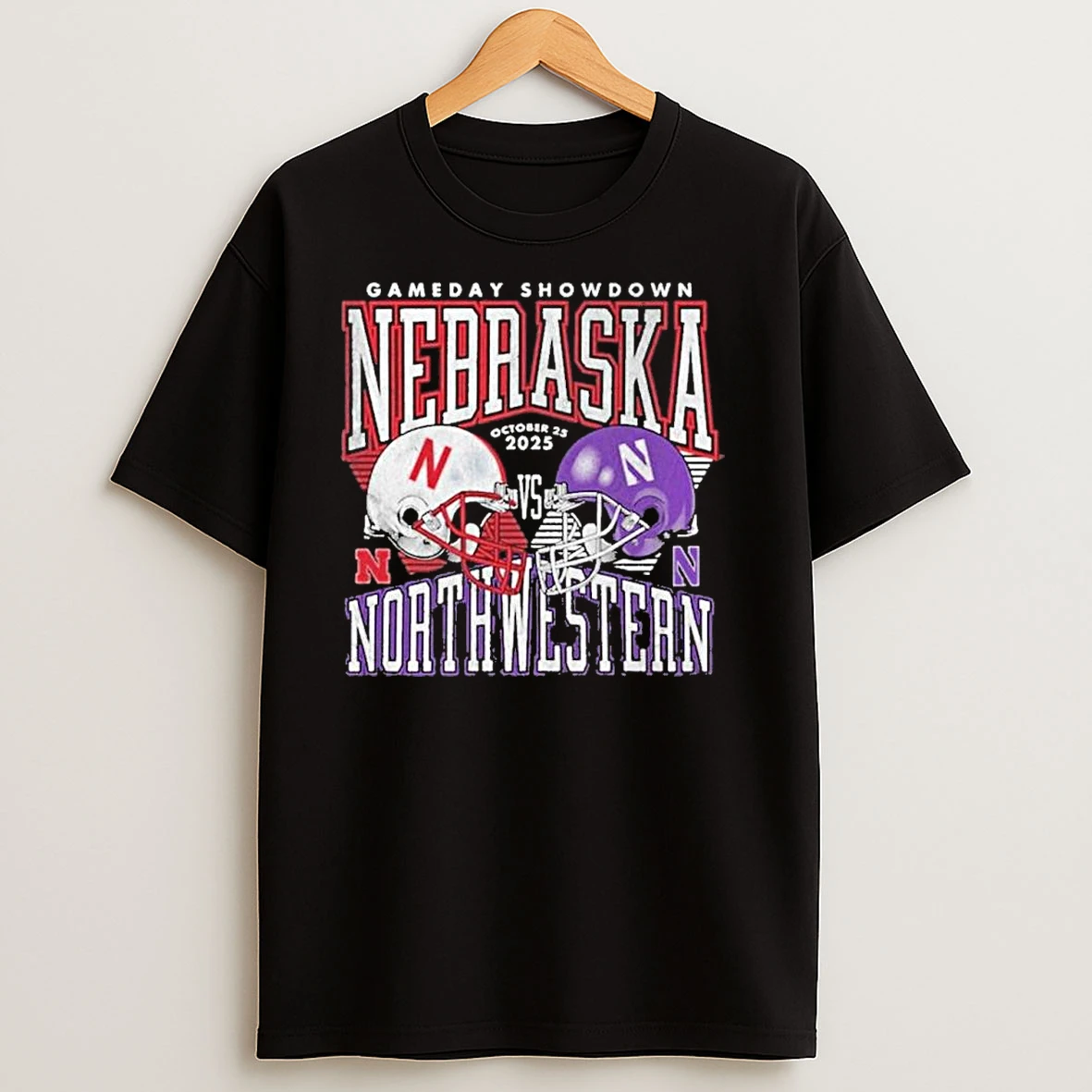 Gameday Showdown 2025 Nebraska Cornhuskers Vs Northwestern Wildcats October 25 T Shirts