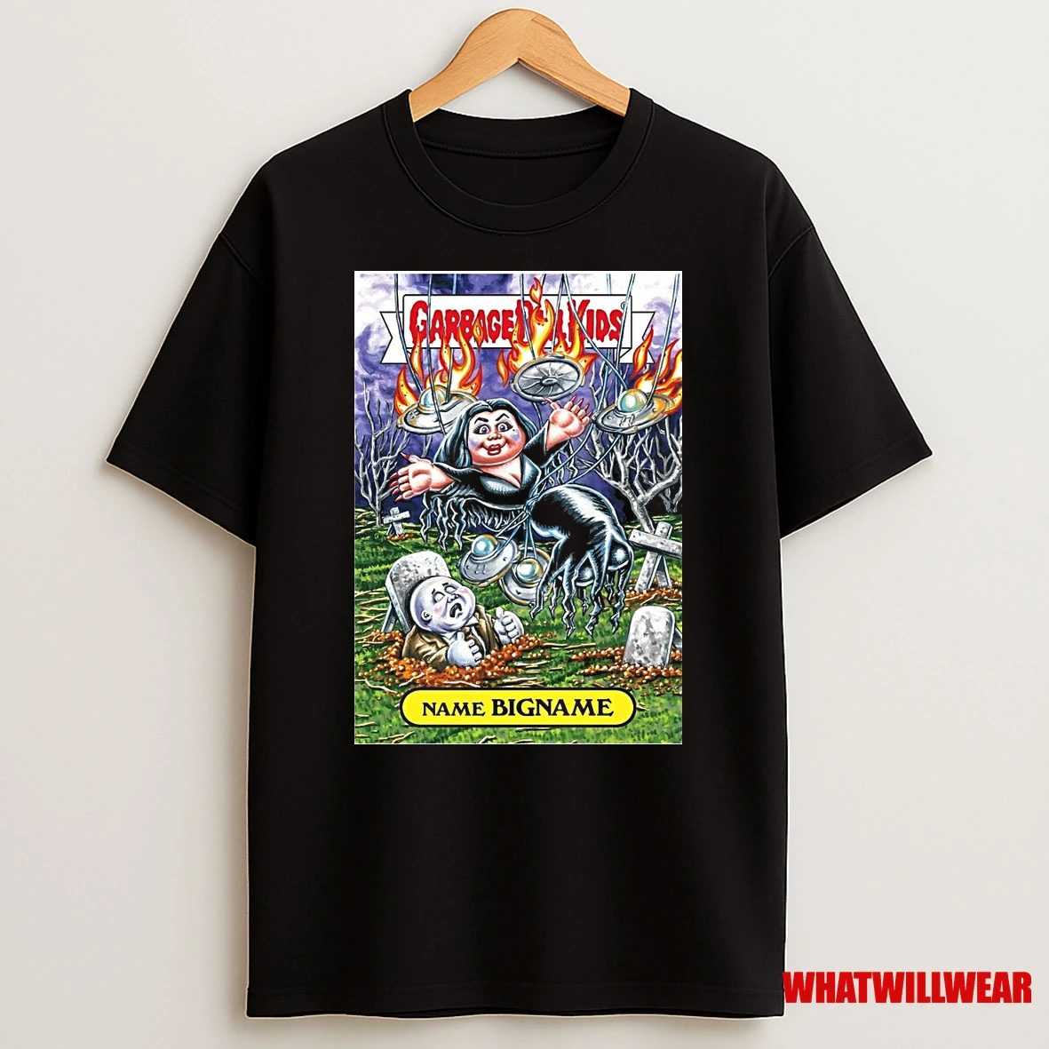 Garbage Pail Kids Outer Space Name Big Name Card Parody Shirts