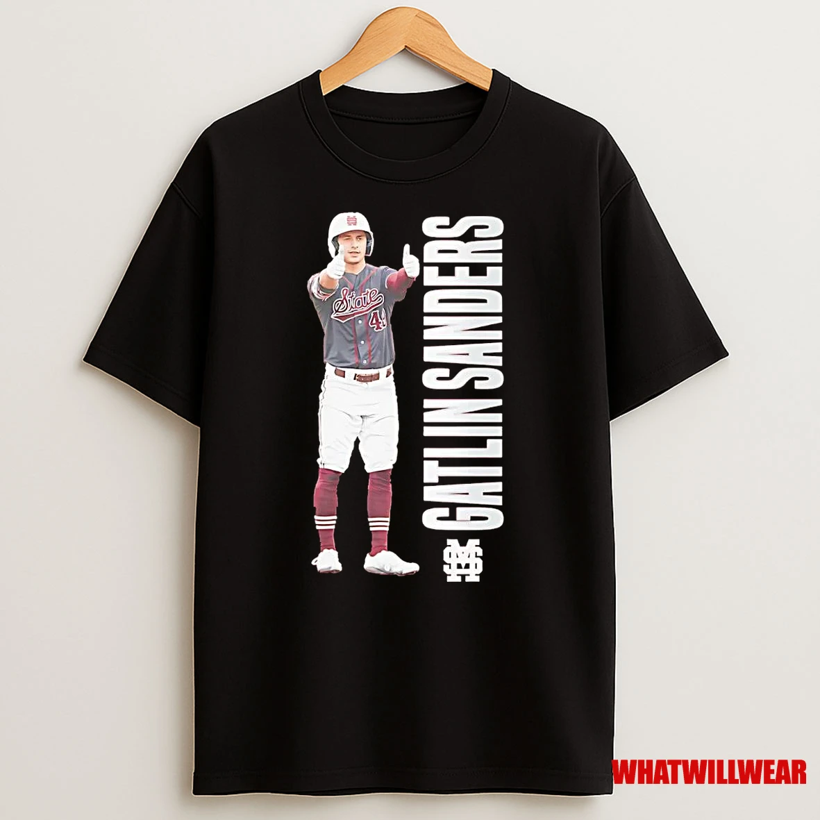 Gatlin Sanders Portrait Like Mississippi State Shirts