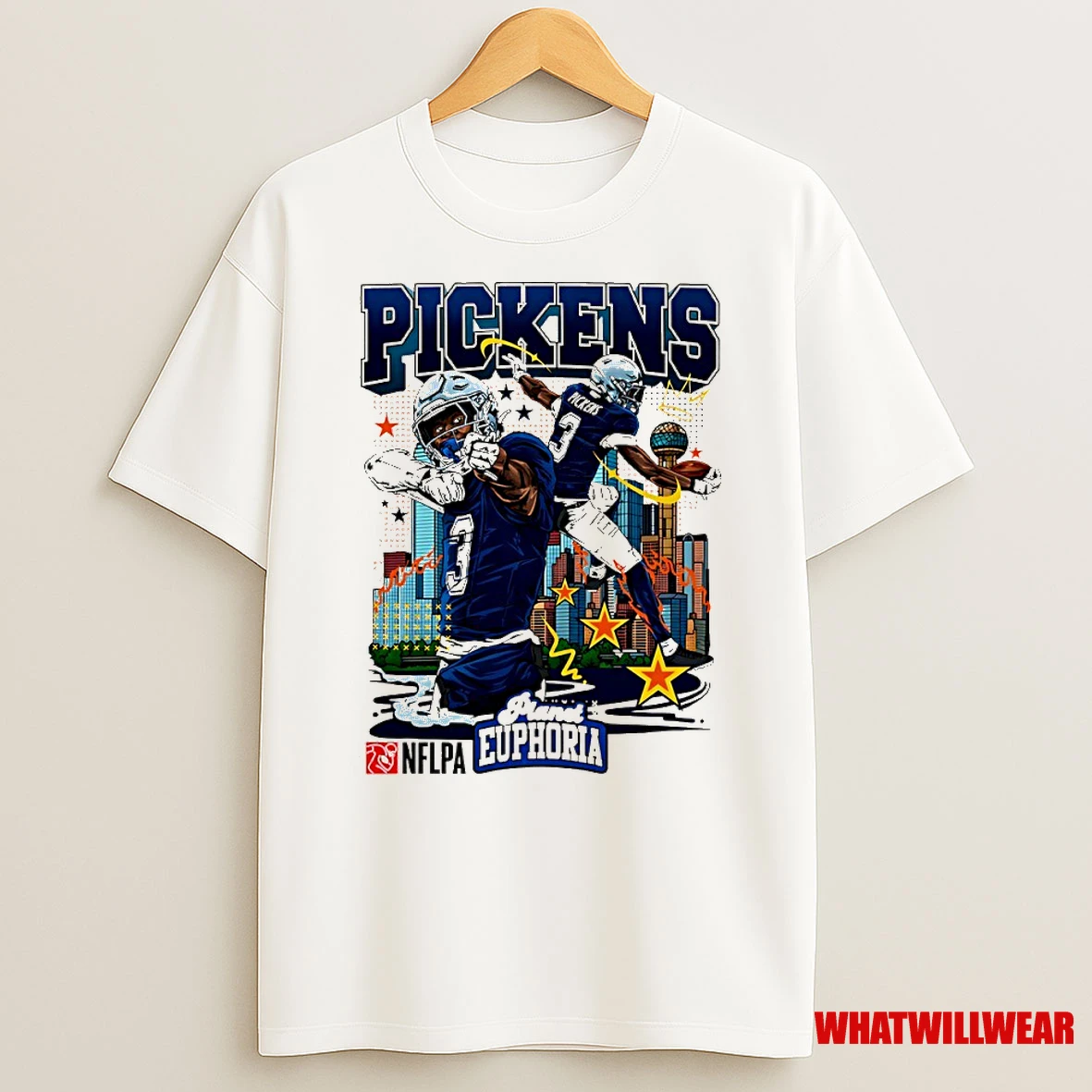 George Pickens 3 Dallas Cowboys Wide Receiver Comic Shirts