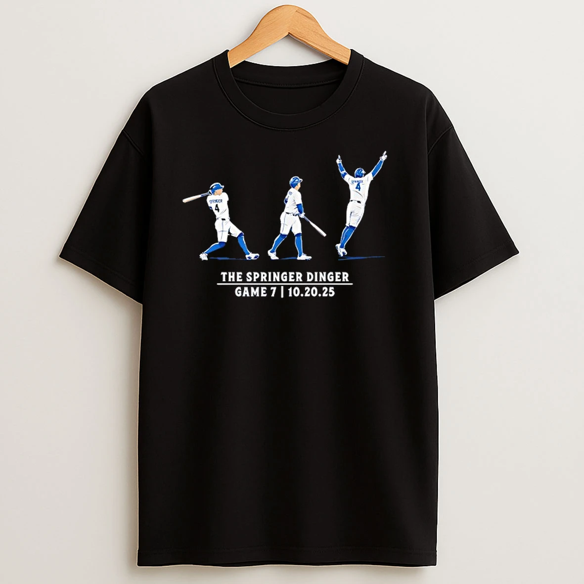 George Springer The Game 7 Springer Dinger Toronto Blue Jays Born Ready Baseball T Shirts