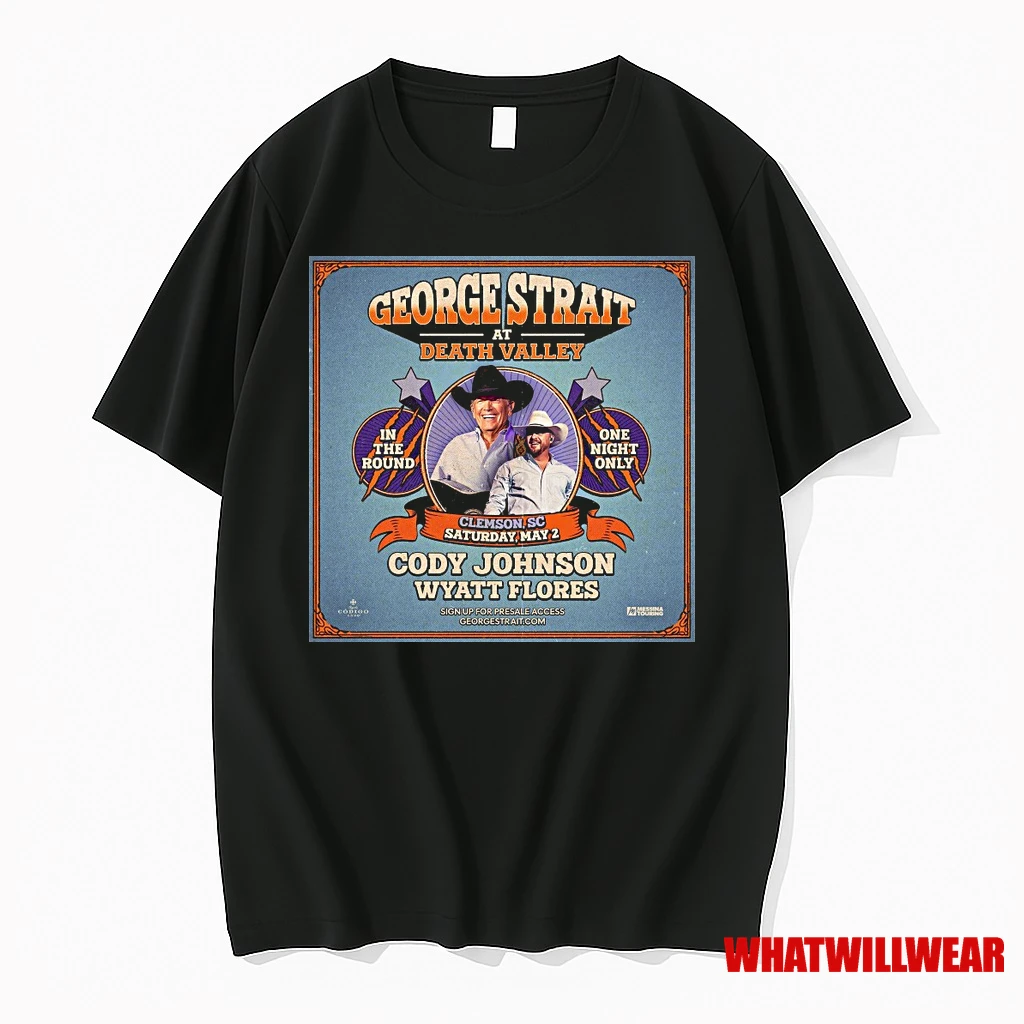 George Strait At Death Valley Clemson Sc May 2 2026 Cody Johnson Wyatt Flores Shirts