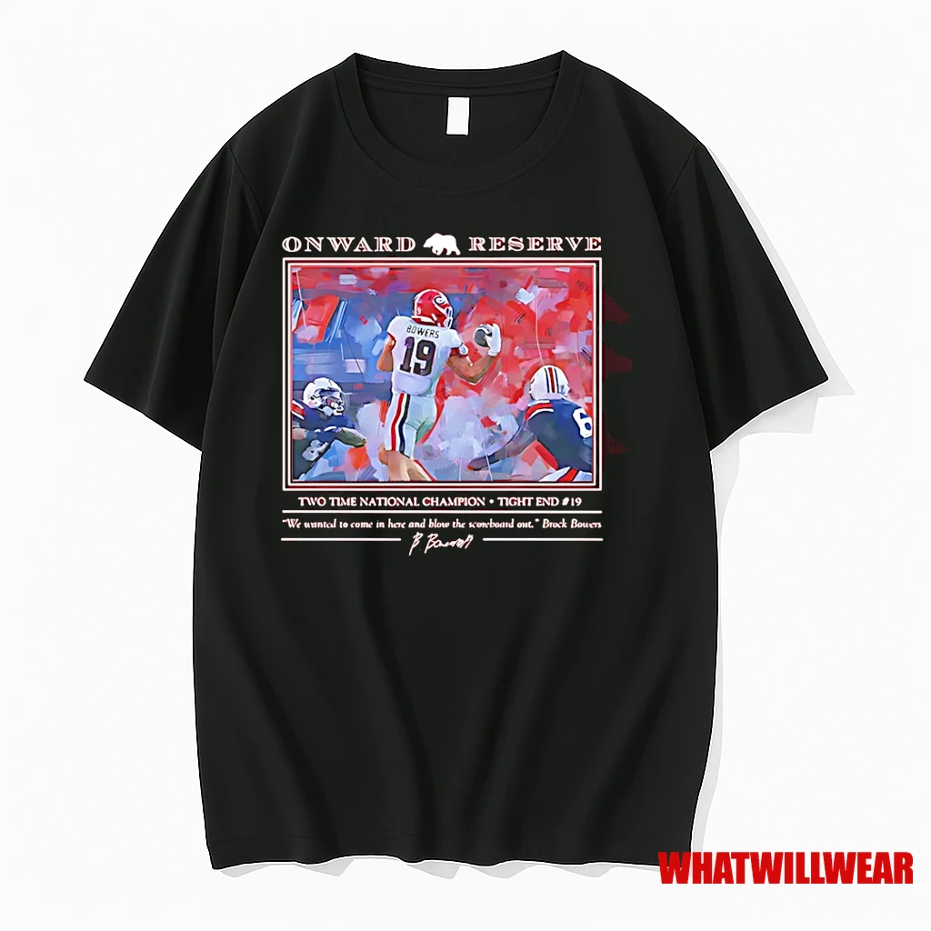 Georgia Bulldog Two Time National Champion Tight End Number 19 Shirts