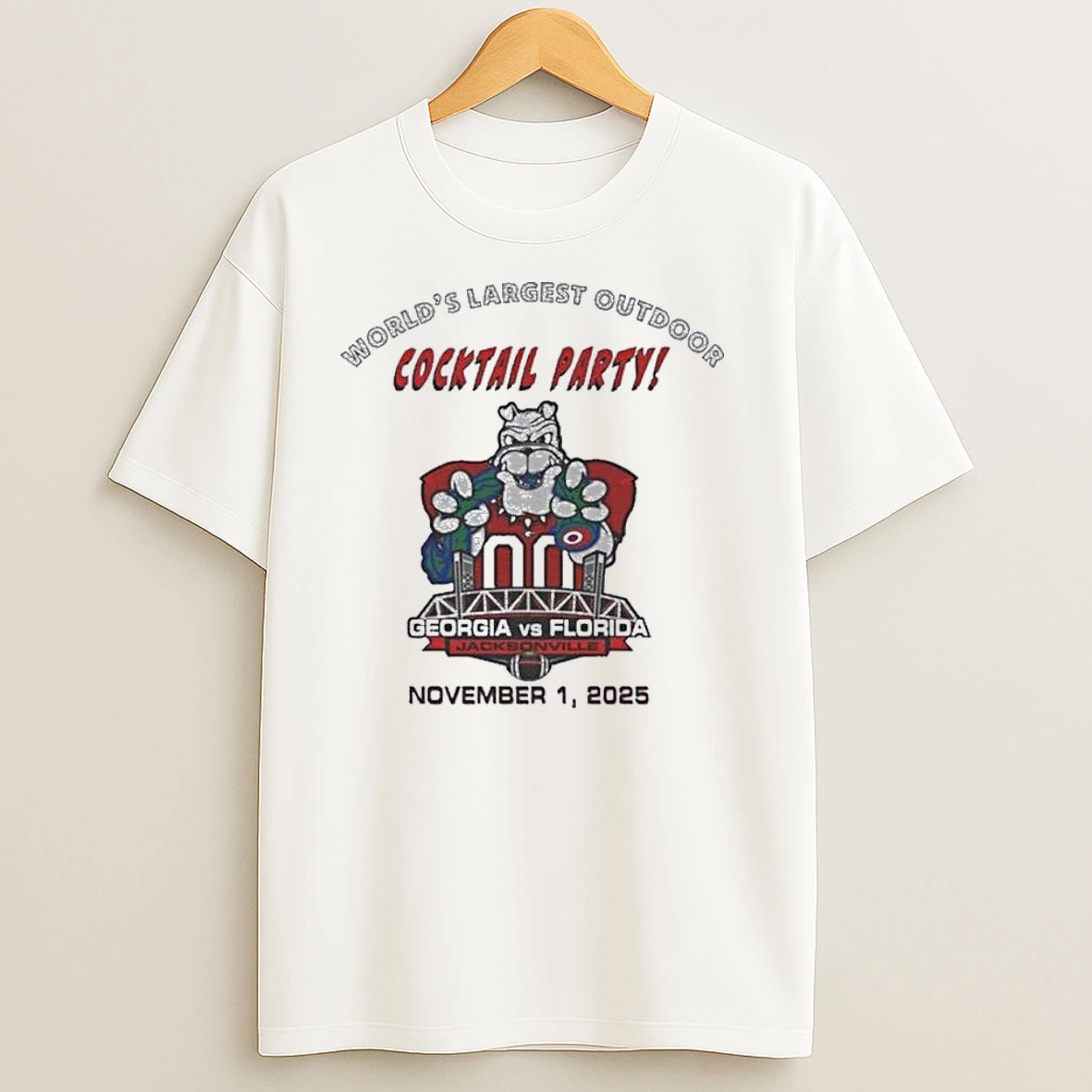 Georgia Bulldogs Beat Florida Gators Cocktail Party November 1 2025 T Shirts