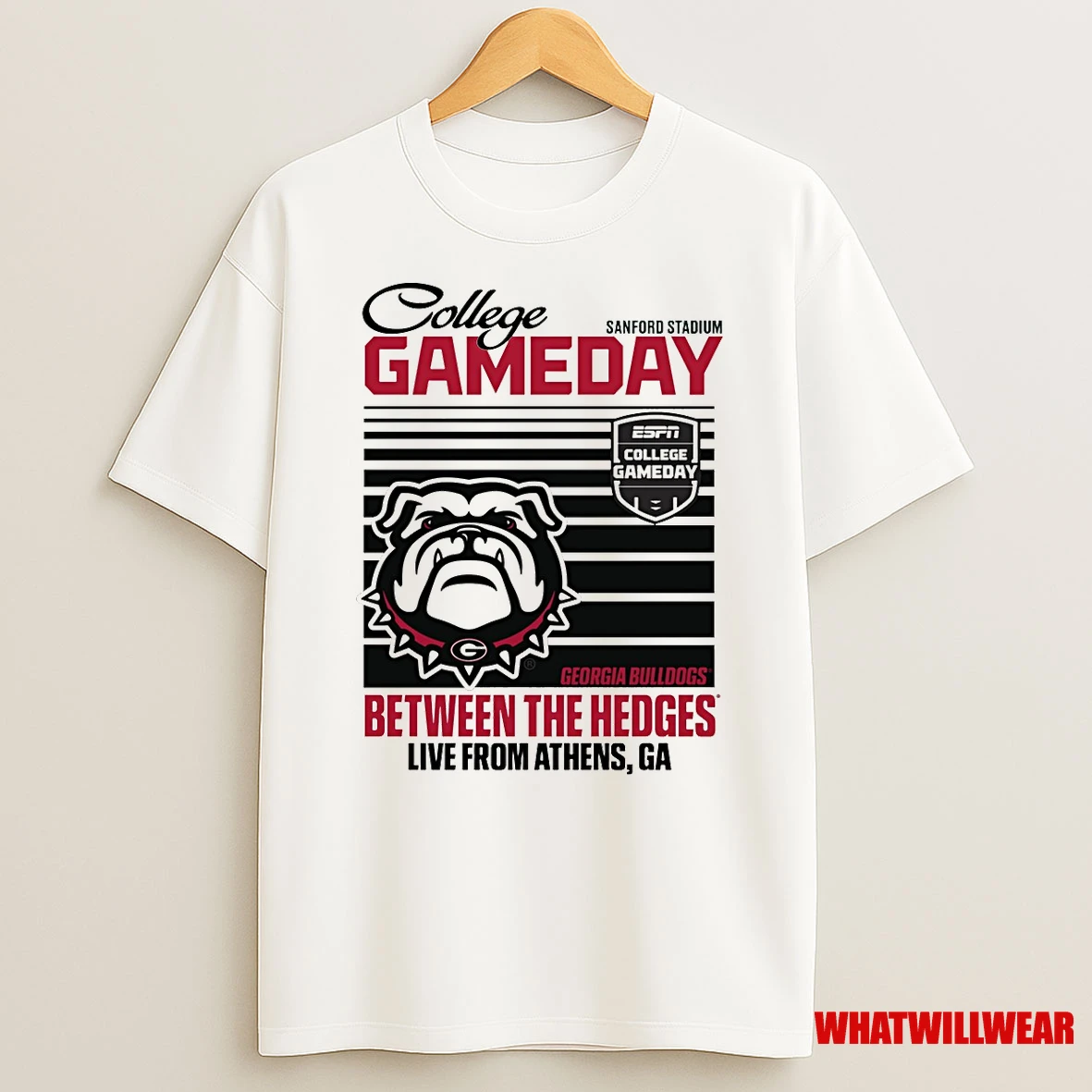 Georgia Bulldogs College Gameday Between The Hedges Live From Athens Ga Sanford Stadium Shirts