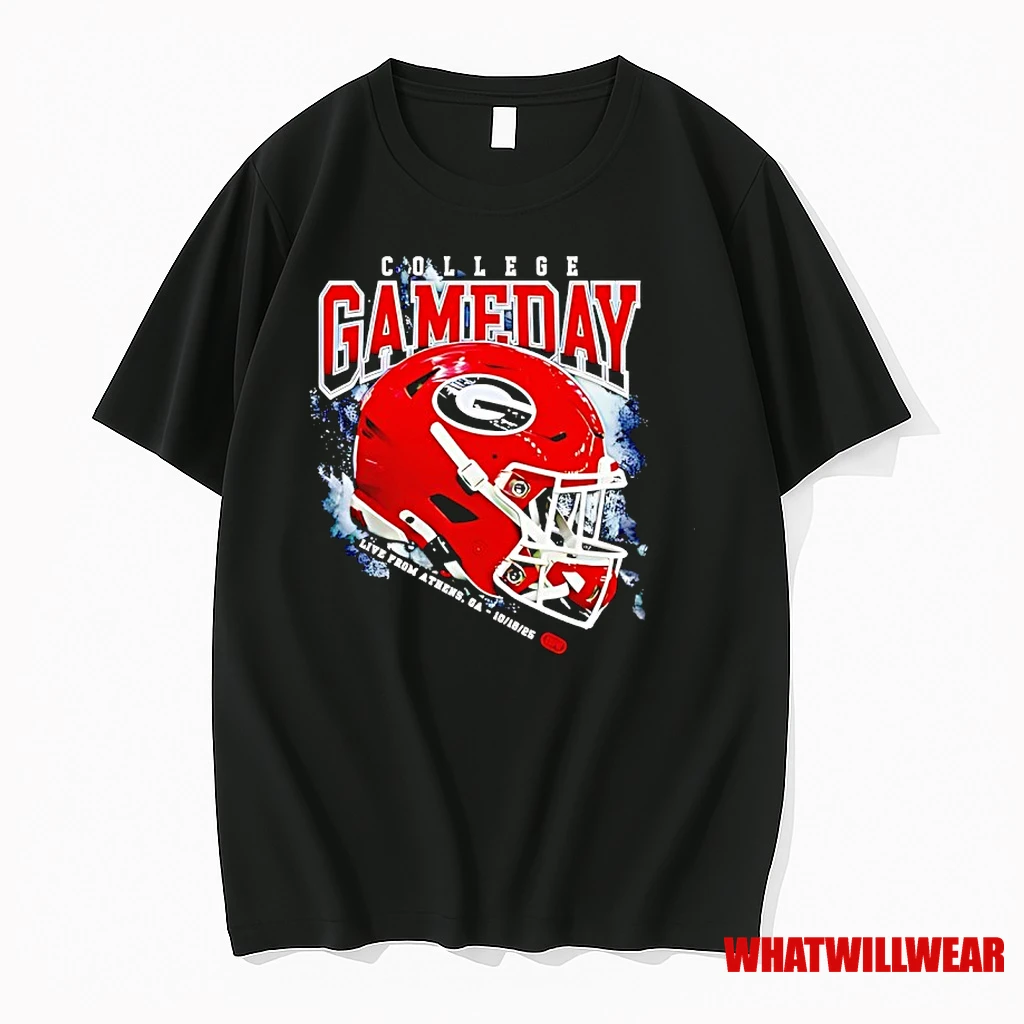 Georgia Bulldogs College Gameday Live From Athens Ga 2025 Helmet Shirts