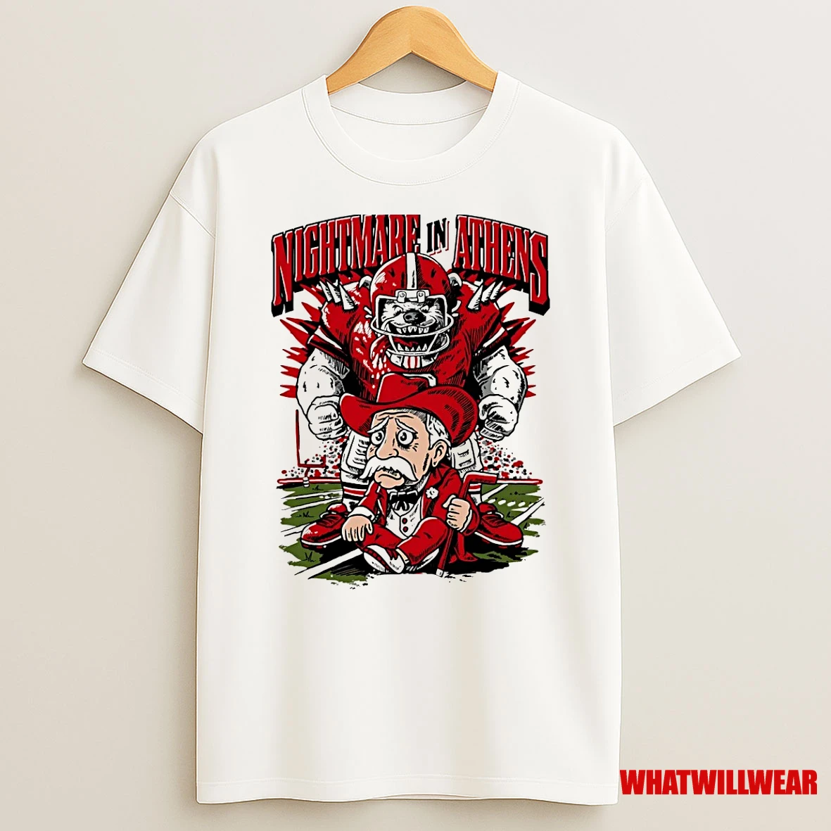 Georgia Bulldogs Vs Ole Miss Nightmare In Athens Mascot Shirts