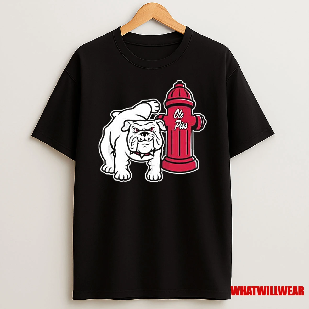 Georgia Bulldogs Vs Ole Miss Rebels Hydrant Mascot Shirts