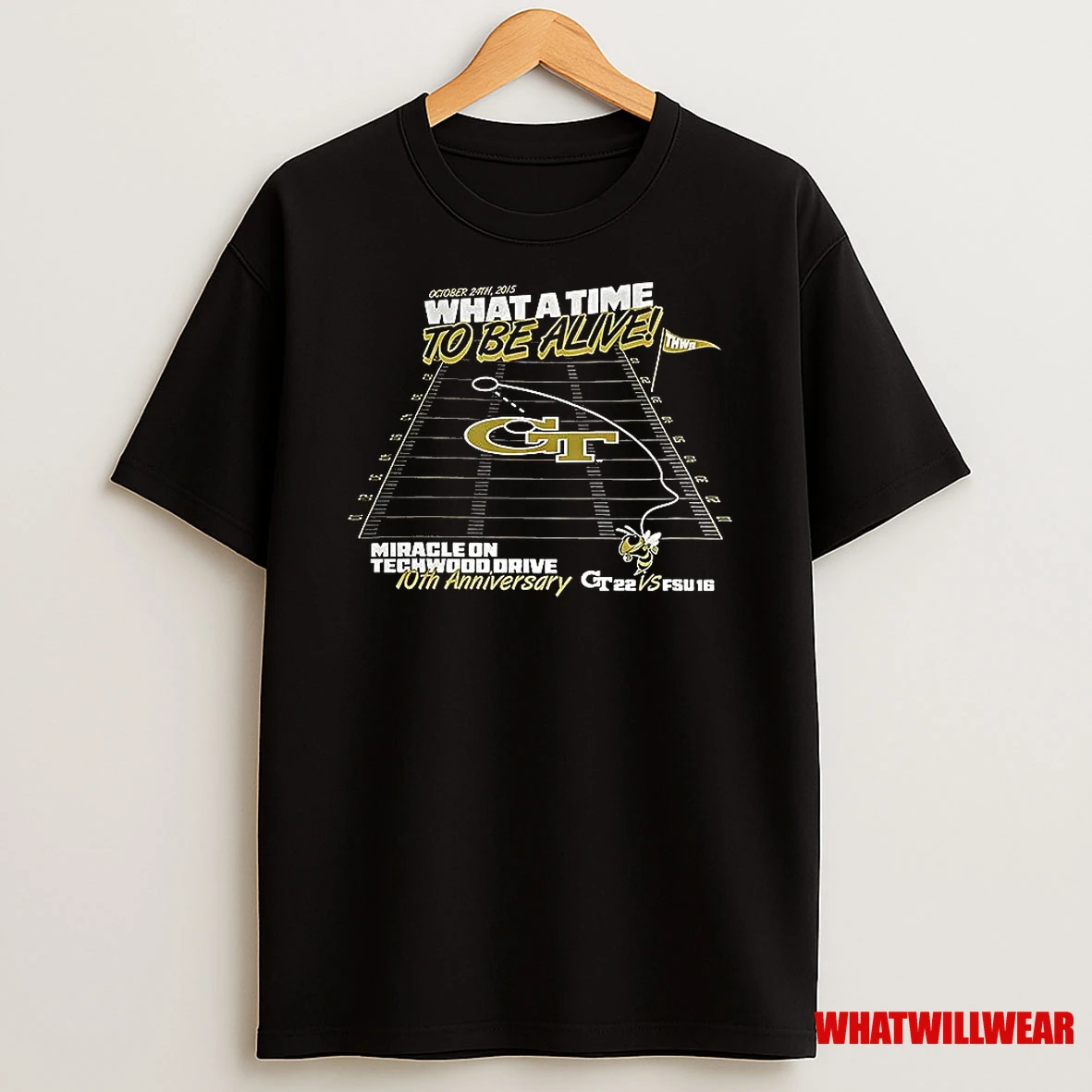 Georgia Tech Vs Florida State Miracle On Techwood Drive 10th Anniversary 2025 Shirts