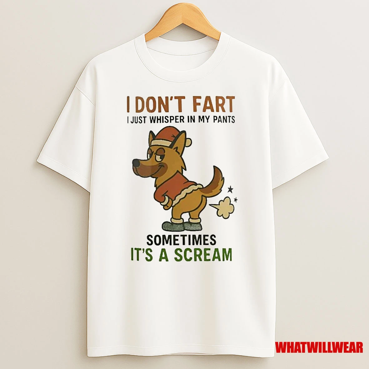 German Shepherd I Dont Fart Whisper In My Pants Its A Scream Christmas Shirts
