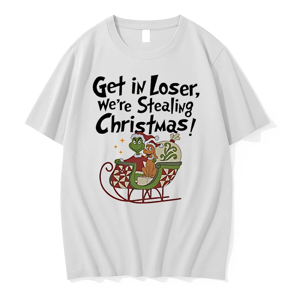 Get In Loser Were Stealing Christmas Grinch And His Dog Max Shirts