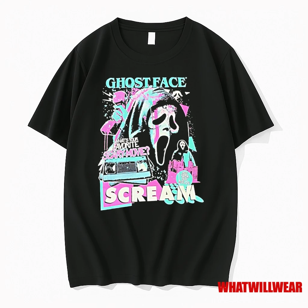 Ghost Face Halloween Horror Scream Whats Your Favorite Scary Movie Shirts