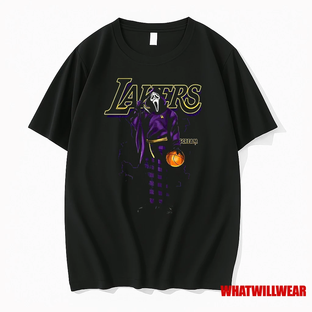 Ghostface Scream X Los Angeles Lakers Basketball Lakeshow Halloween Shirts