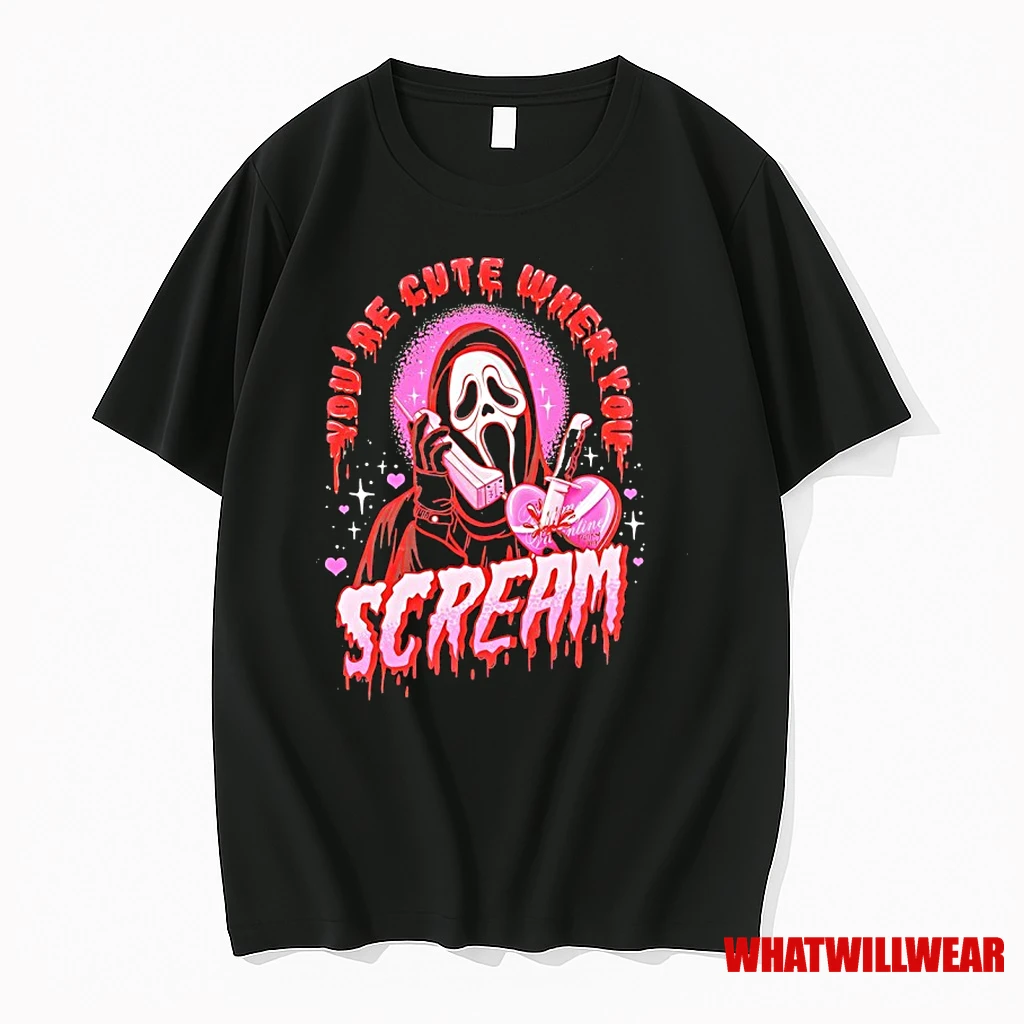Ghostface Scream Horror Movie Youre Cute When You Scream Shirts