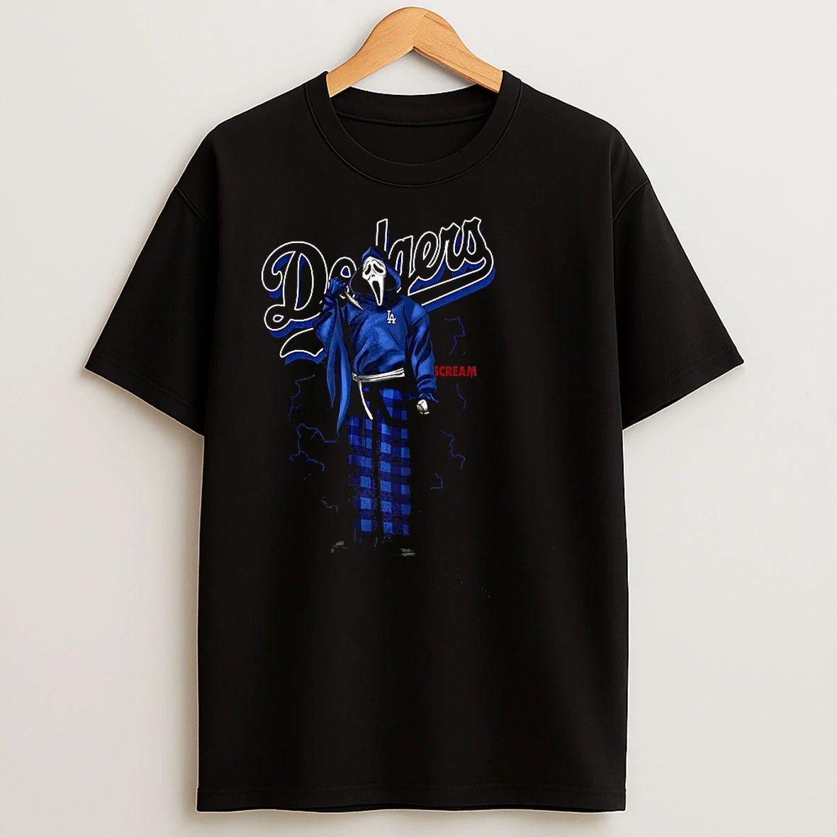 Ghostface Scream X Los Angeles Dodgers Mlb Halloween T Shirts