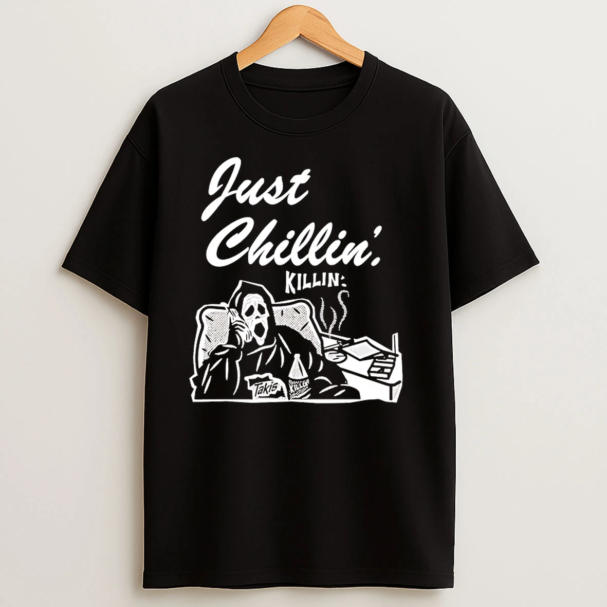 Ghostface Just Chilling Killing Halloween T Shirts