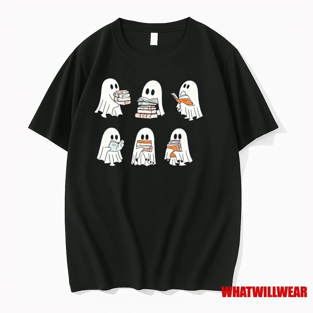 Ghosts Reading Books Halloween Shirts