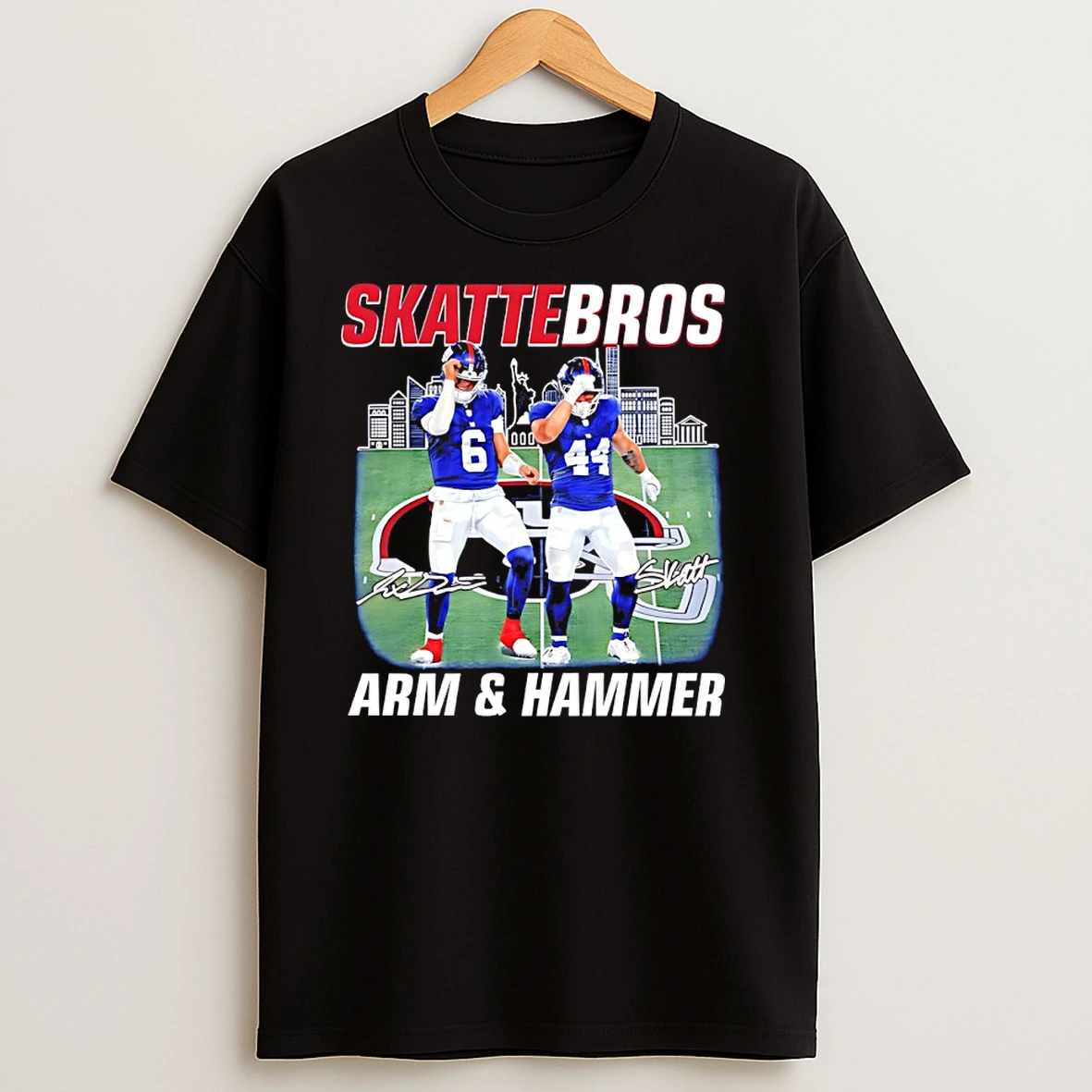 Giants Dart And Skattebo Skattebros Arm And Hammer Signature T Shirts
