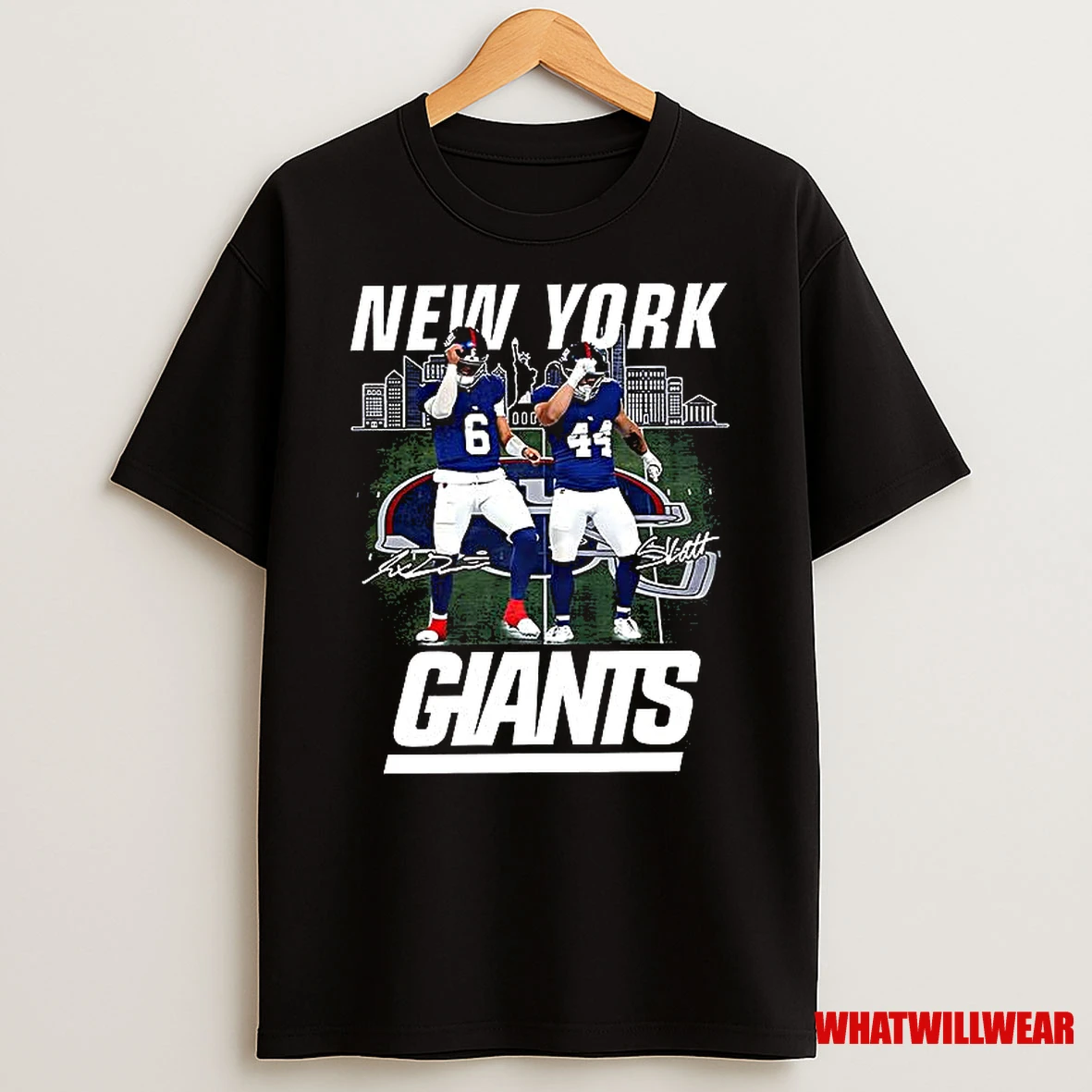 Giants Jaxson Dart Cam Skattebo Skattebros Signature Shirts
