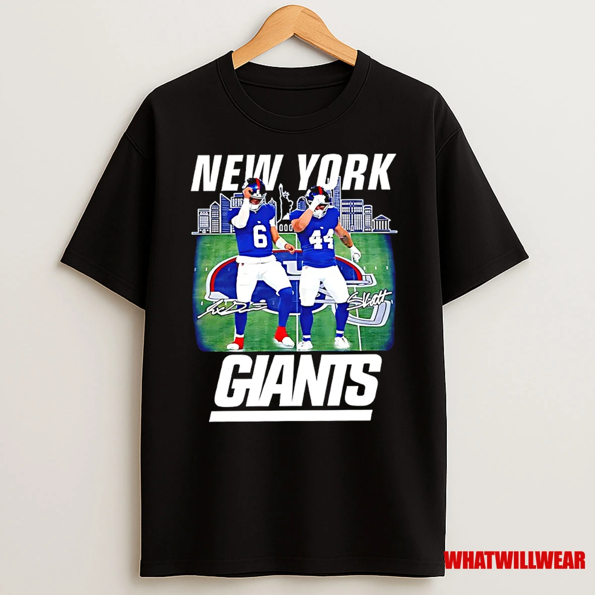 Giants Jaxson Dart And Cam Skattebo Skattebros Signature Shirts
