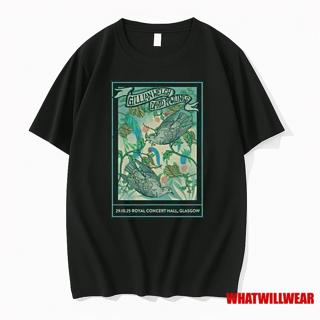 Gillian Welch And David Rawlings Glasgow Tour On Oct 29 2025 Shirts