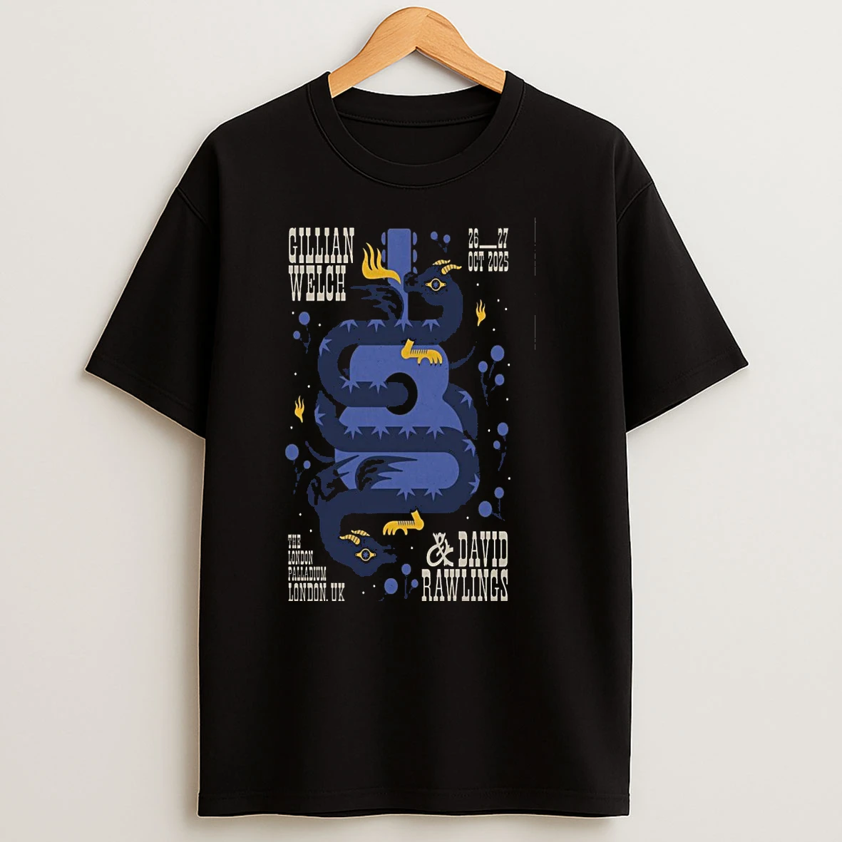 Gillian Welch And David Rawlings Oct 26 27 2025 London Event T Shirts