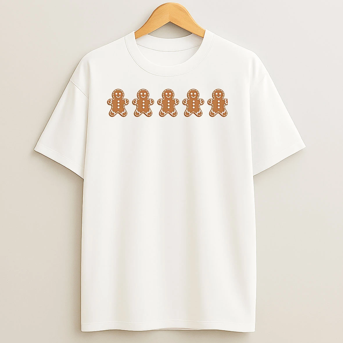 Gingerbread Lineup Christmas T Shirts