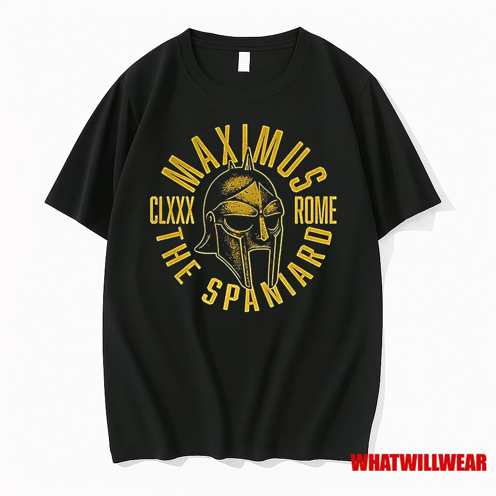 Gladiator The Spaniard Maximus Clxxx Rome Gladiator Helmet Logo Shirts