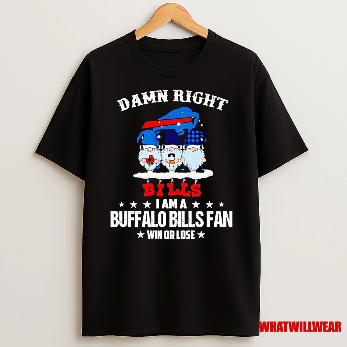 Gnomes Damn Right I Am A Buffalo Bills Fan Christmas Shirts