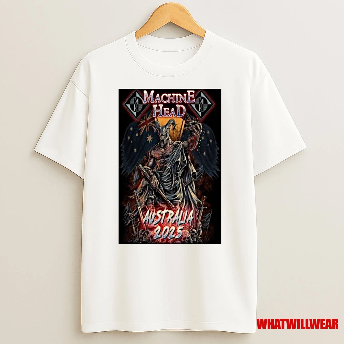 Goat Skull Fall Tour 2025 Machine Head Flag Shirts