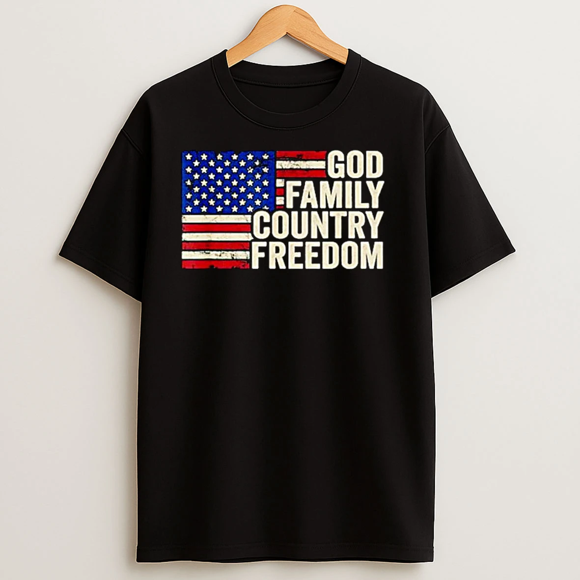 God Family Country Freedom Usa Flag Ornaments T Shirts