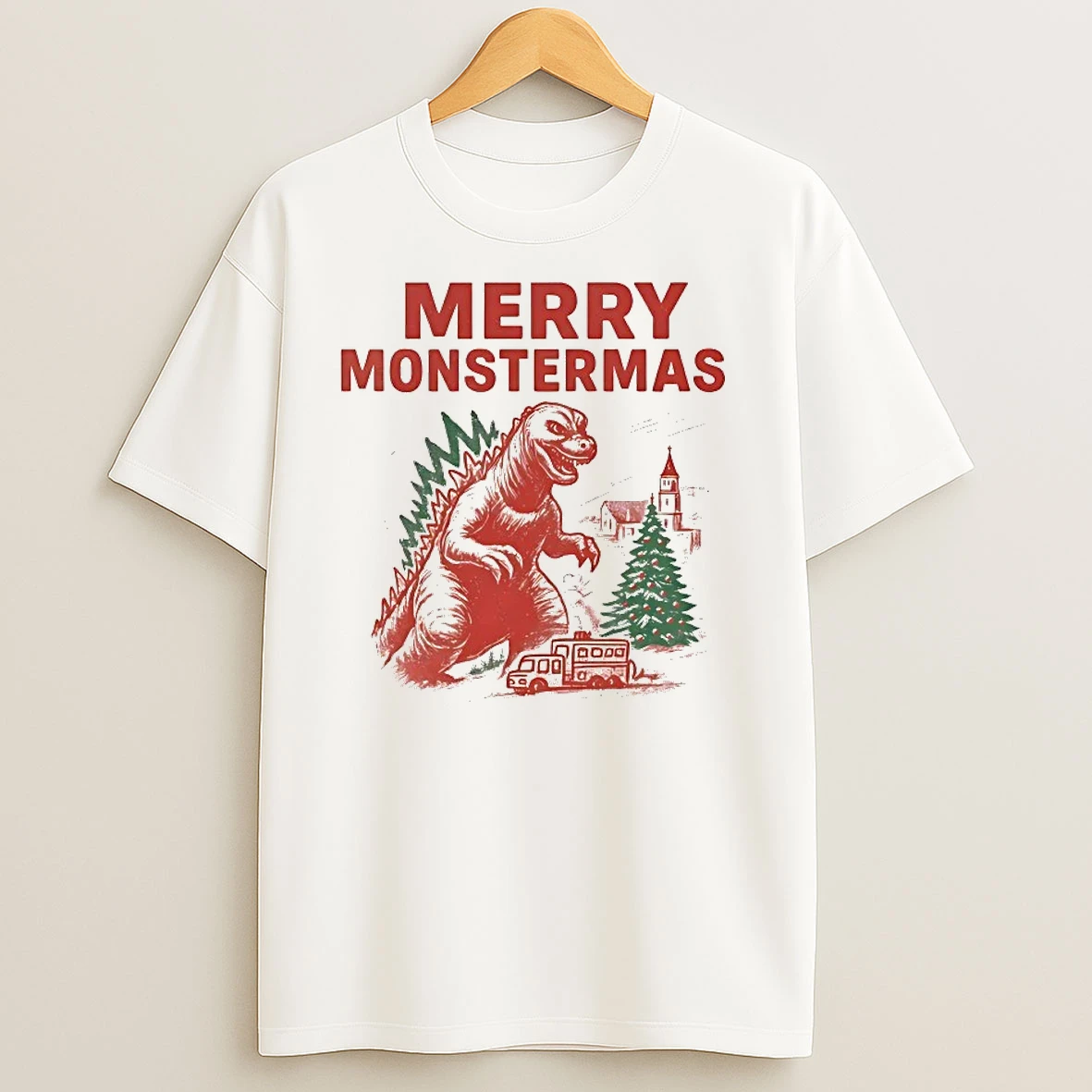 Godzilla Merry Monstermas Christmas T Shirts
