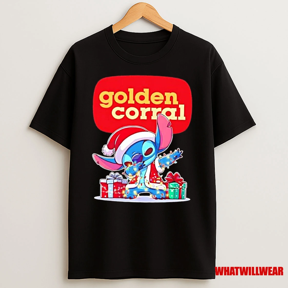 Golden Corral Christmas Dabbing Stitch Shirts