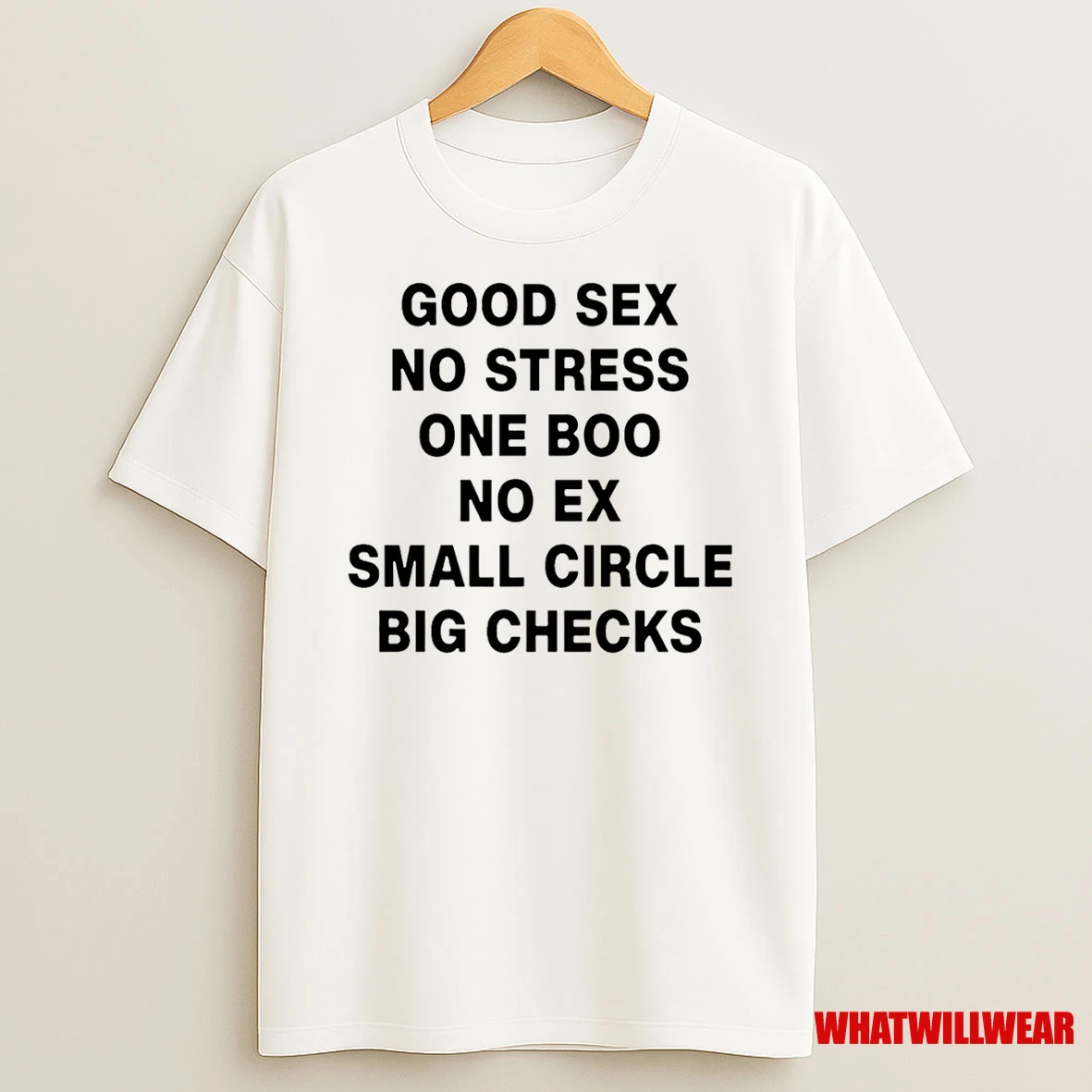 Good Sex No Stress One Boo No Ex Small Circle Big Checks Shirts