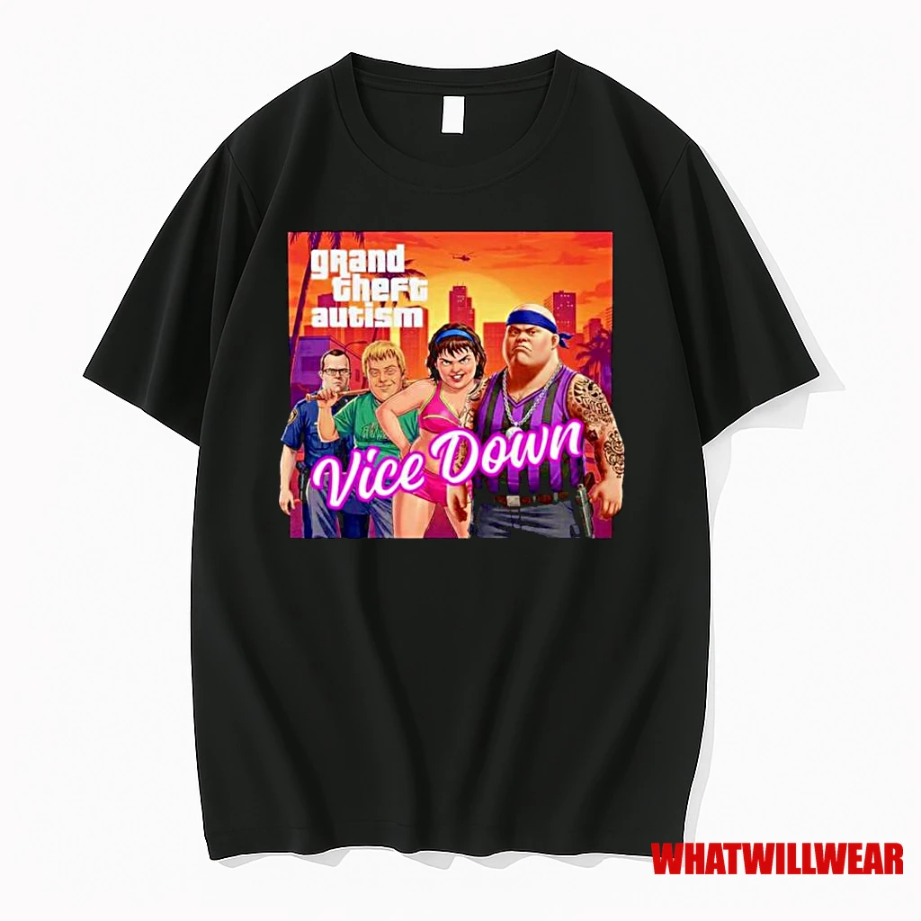 Grand Theft Autism Vice Down Ornaments Shirts