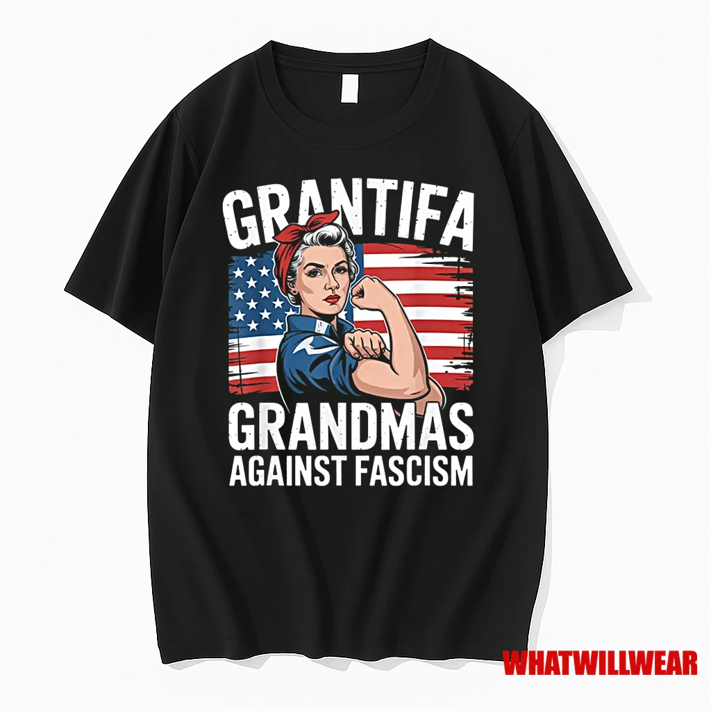 Grantifa Grandmas Against Fascism Flag Resist No Kings 50501 Shirts