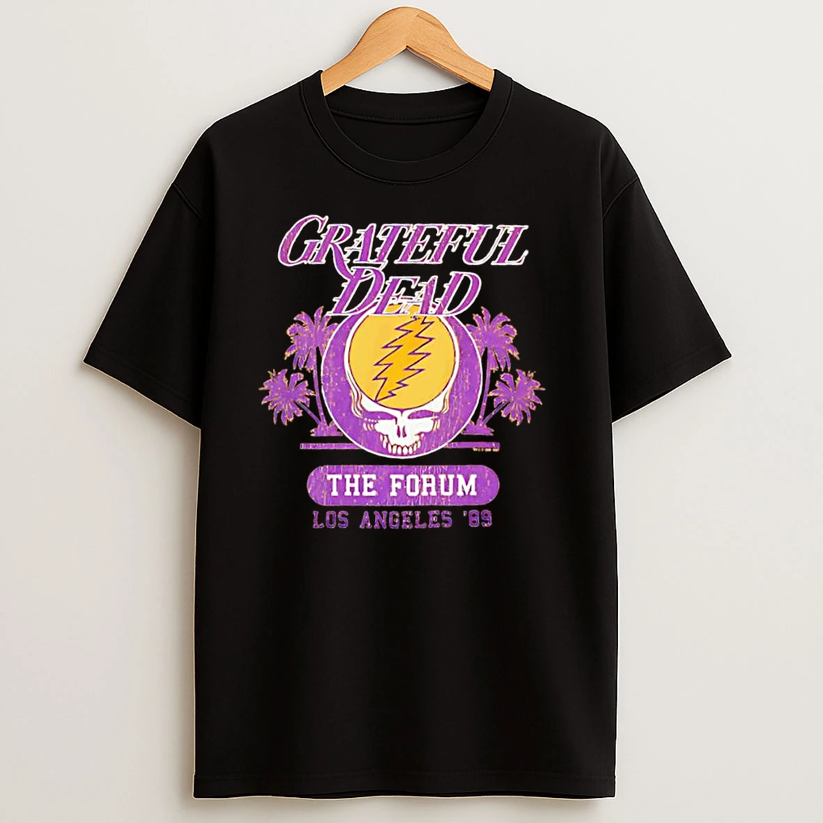 Grateful Dead Los Angeles 1989 The Forum February Logo T Shirts