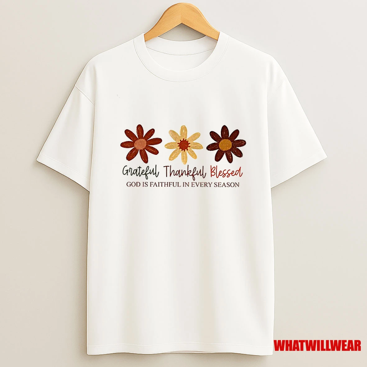 Grateful Thankful Blessed God Is Faithful In Every Season Vintage Shirts