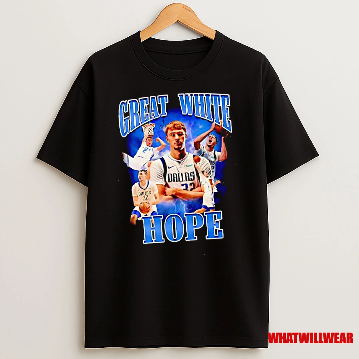 Great White Hope Cooper Flagg Dallas Mavericks Player Graphic Shirts