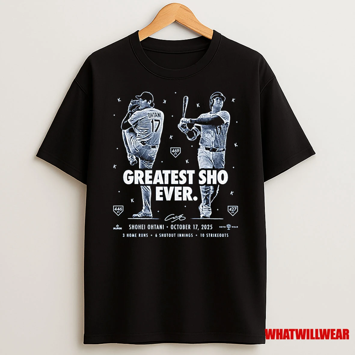 Greatest Sho Ever Shohei Ohtani October 17 2025 3hr 6 Si 10 Strikeouts Signature Shirts