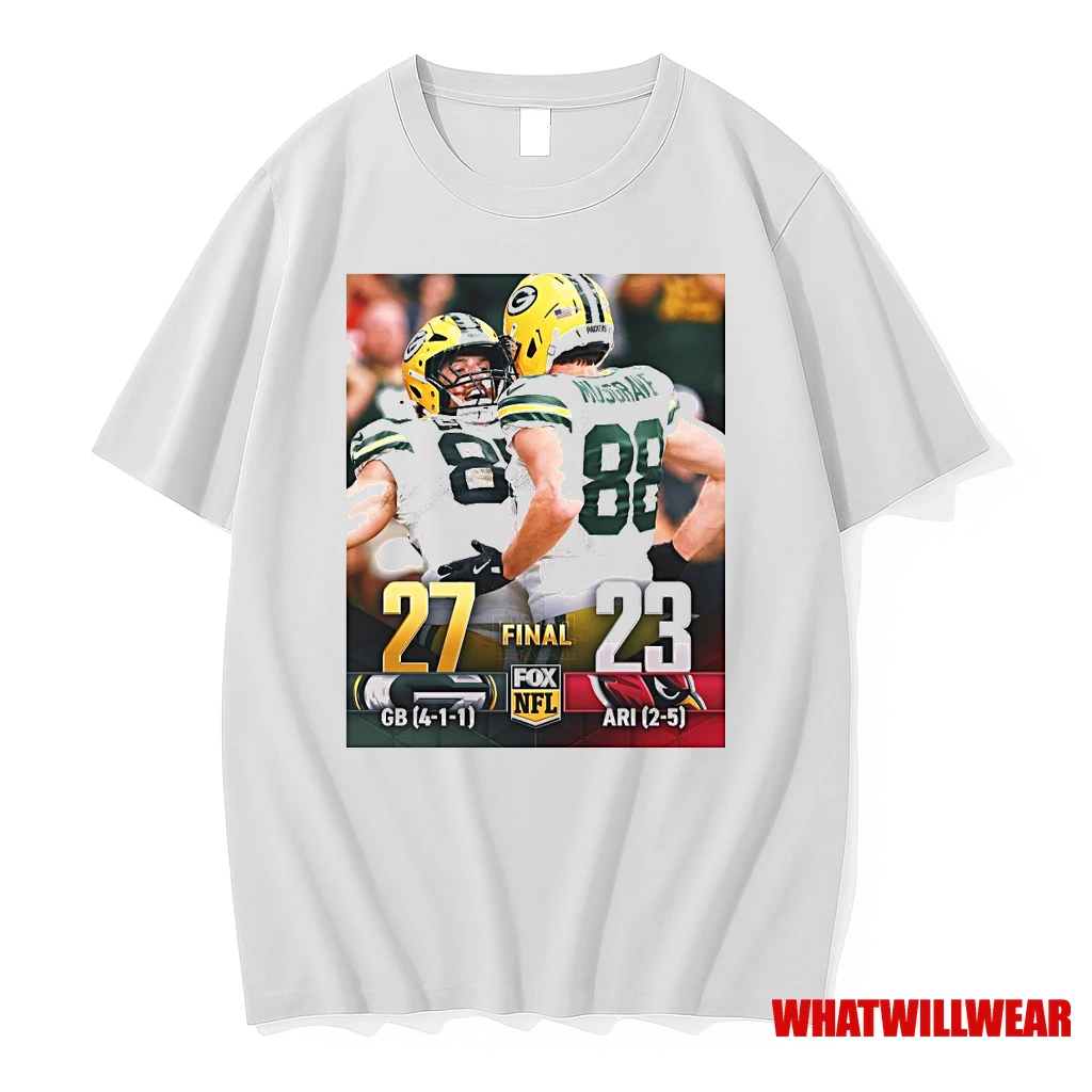 Green Bay Packers Vs Arizona Cardinals Final Score 27 23 Nfl Game Shirts