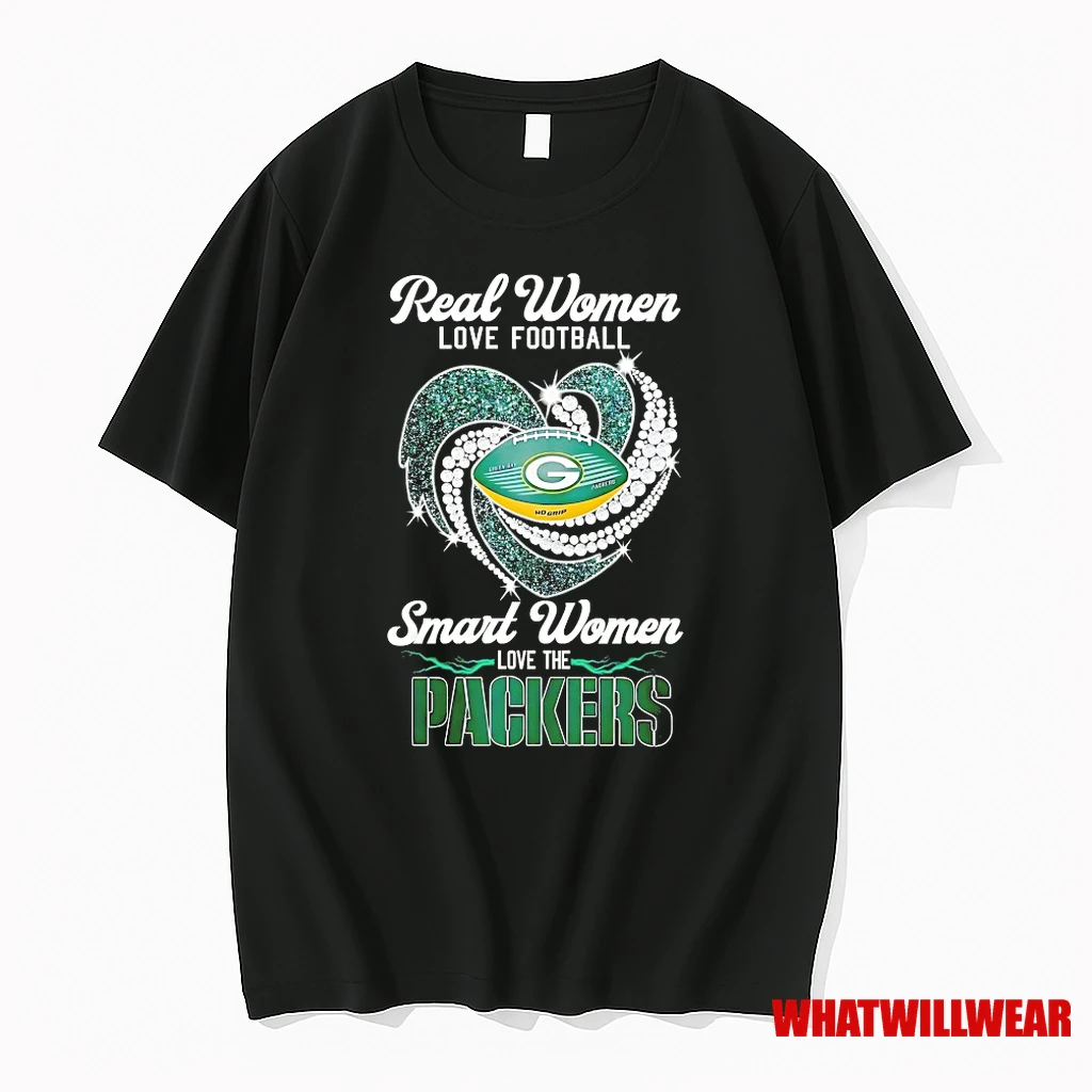 Green Bay Packers Real Women Love Football Smart Women Love The Packers Shirts