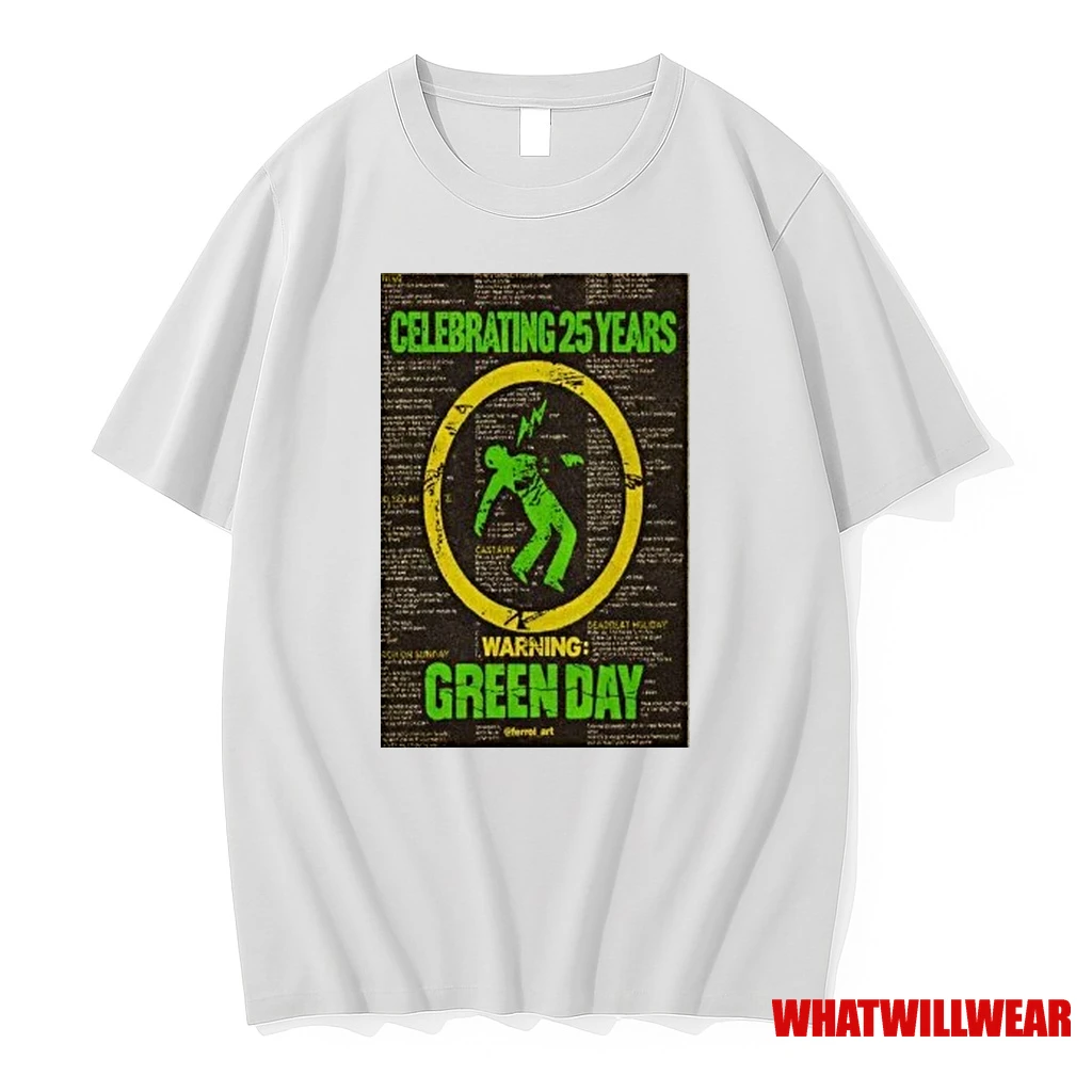 Green Day Warning Celebrating 25 Years Shirts