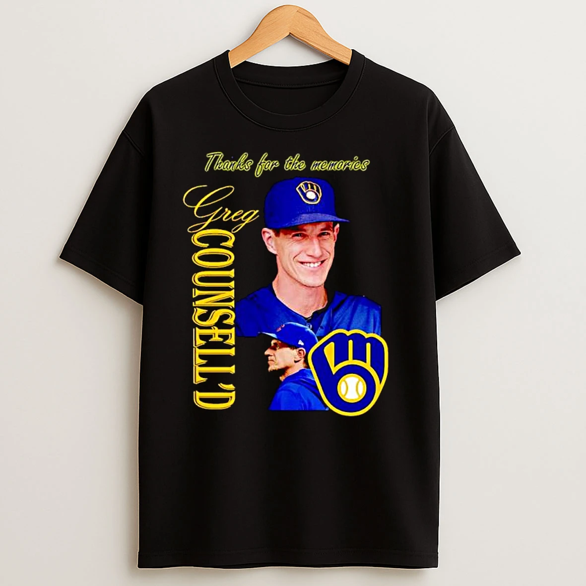 Greg Counselld Milwaukee Brewers Thanks For The Memories Ornaments T Shirts