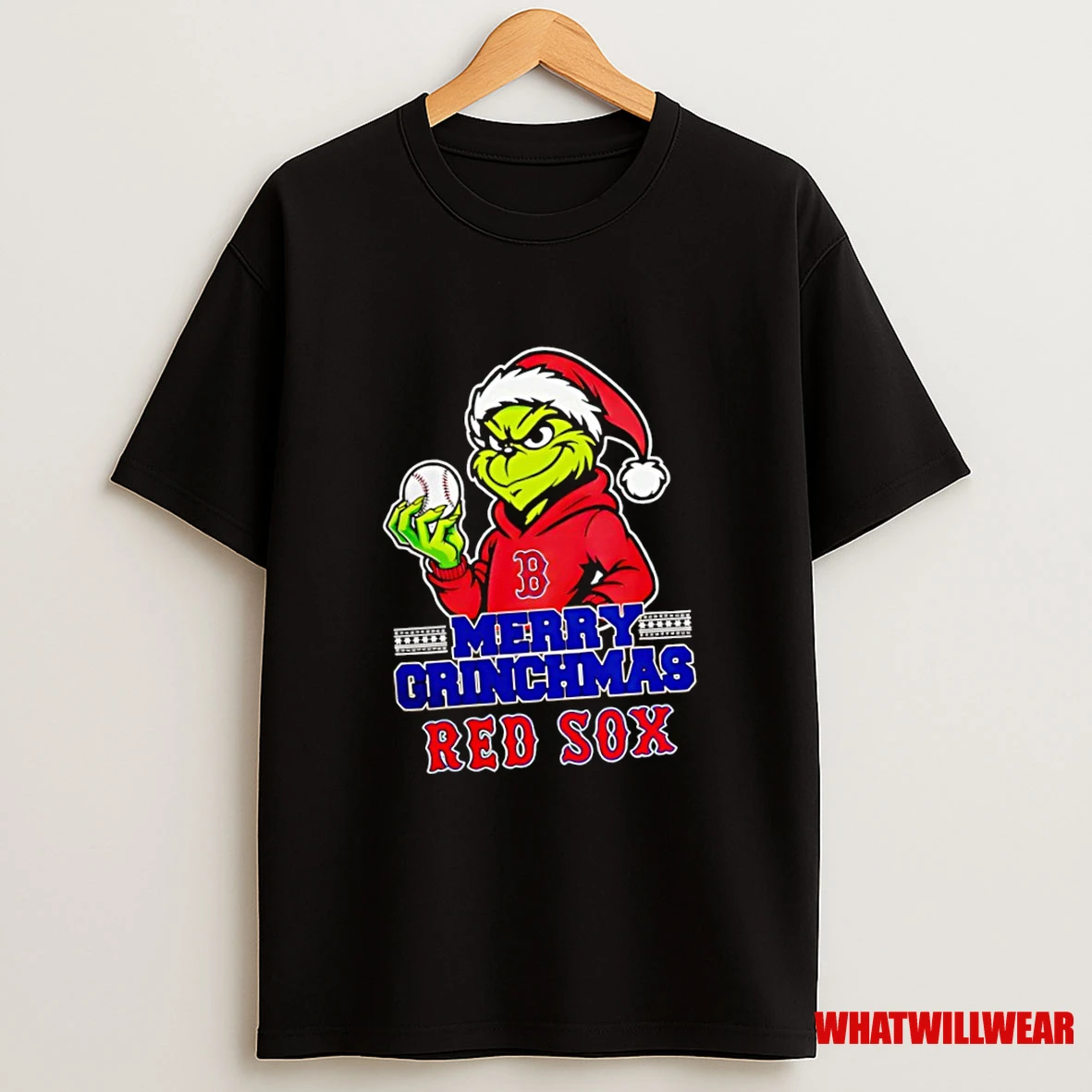 Grinch Boston Red Sox Baseball Merry Christmas Shirts