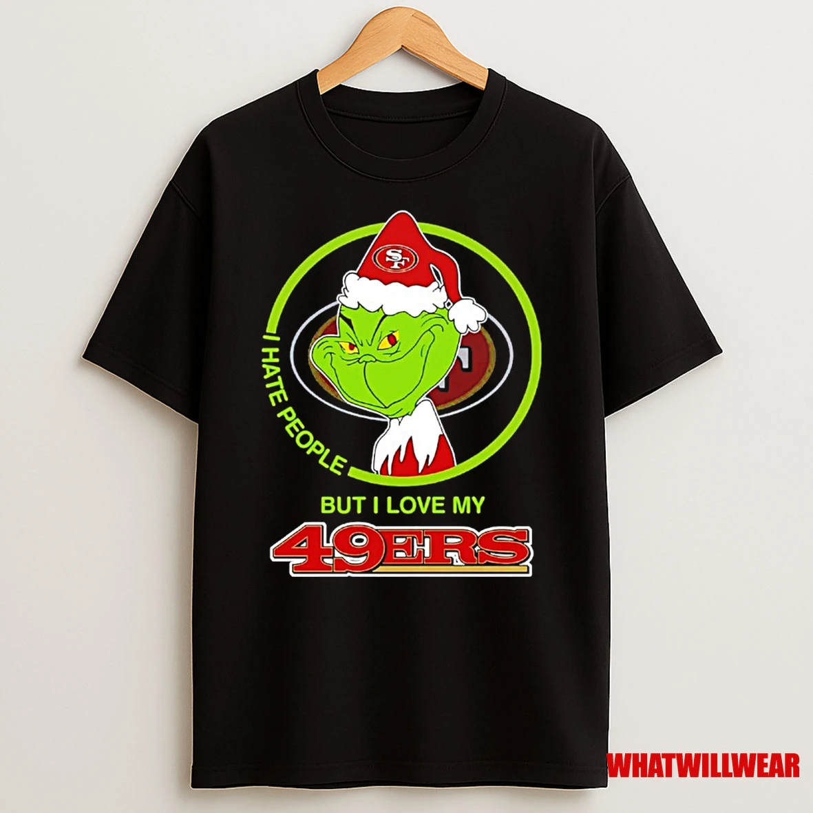 Grinch I Hate People But I Love San Francisco 49ers Shirts