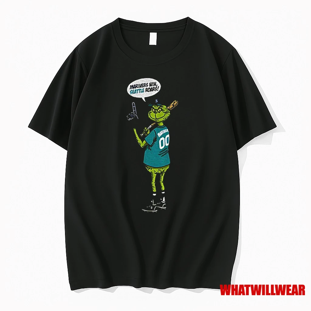 Grinch Mariners Win Seattle Roars Fan Of Seattle Mariners Mlb Baseball Shirts