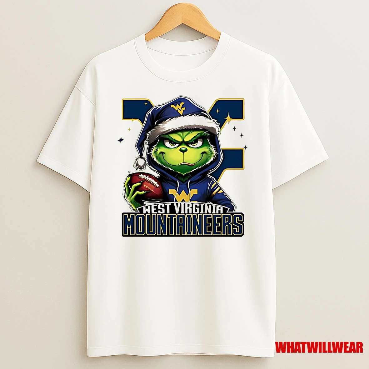 Grinch West Virginia Mountaineers Ball Christmas Shirts